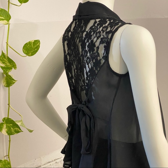 SOLD | Elegant & Sheer Suzy Shier Lace Vest - Picture 10 of 14